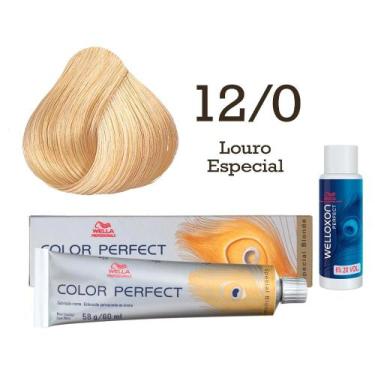 Imagem de Coloração Color Perfect 12/0 Louro Especial + Ox 20  Wella - Wella Pro