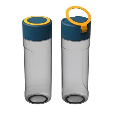 Imagem de Garrafinha De Água Squeeze Esporte Com Alça 550ml Treino Escola Escrit