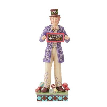 Imagem de Enesco Willy Wonka e a Fábrica de Chocolate por Jim Shore Golden Ticket Chocolate Bar Estatueta Giratória, 18 cm, Multicolorido