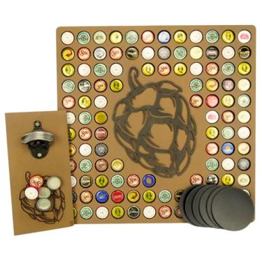 Imagem de Quadro porta tampinhas + Abridor magnético + Porta copos kit