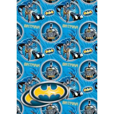 Imagem de Danilo Promotions LTD Papel de embrulho Batman, 2 folhas, 2 etiquetas, aniversário, super-herói, papel de embrulho