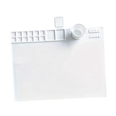 Imagem de Colaxi Pintura de silicone tapete de tapete de tape, Branco