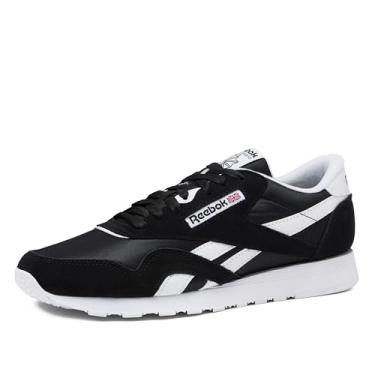 Imagem de Reebok Tênis feminino clássico de nylon, tênis casual, Cblack/Calçado branco/calçado branco, 41