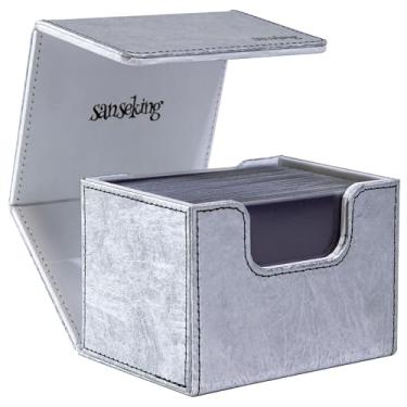 Imagem de Sanseking Magic Card Deck Box para MTG Single Deck Card Box serve para mais de 100 cartões TCG manga Tyvek® caixas de cartão de carregamento superior caixas de cartão Magic Gift para MTG TCG CCG