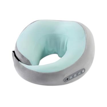 Imagem de TREVEX Massageador de pescoço com calor - alívio profundo da dor no pescoço, design em forma de U, travesseiro massageador elétrico sem fio para viagens, escritório, casa, shiatsu, travesseiro de