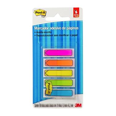 Imagem de Post-it, 3M, Marcador de Página Adesivo, Flags Setas, Cores Neon, 11,9mm x 43,2mm, 100 folhas