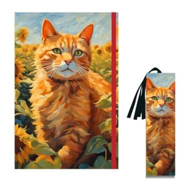 Imagem de Caderno Gatos Van Gogh 01 – Capa Flexível A5 (50 Folhas) + Marcador de Página