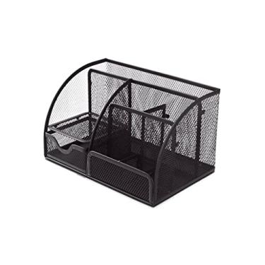 Imagem de Porta-lápis para canetas, organizadores de mesa e acessórios, tudo em um, material de escritório de malha de metal, decoração, organizador de maquiagem, organizador de mesa, organizador de lápis, pote