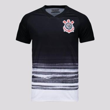 Imagem de Camisa Corinthians Wave Preta e Branca - Bomache, G