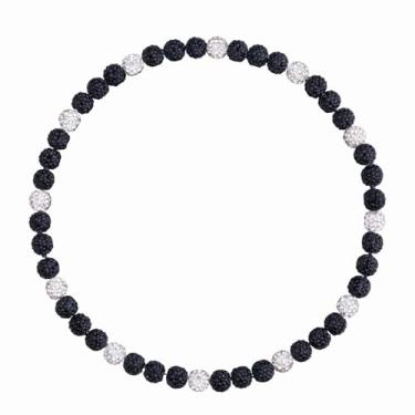 Imagem de NUKAYAI Colar masculino com contas de beisebol, coleção Bling Ice 40,6 cm/45,7 cm, strass brilhante, inspirado em discoball, colares, presentes para amantes de times de jogadores de beisebol, 20