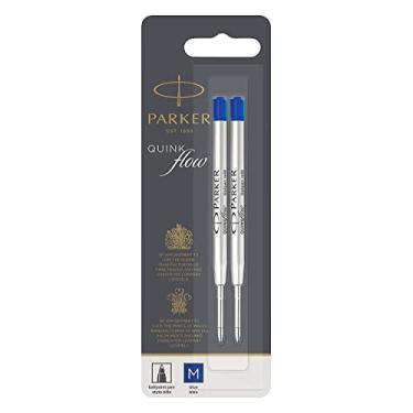 Imagem de PARKER QUINKflow Ballpoint Pen Ink Refill, Medium Tip, Blue, 2 Pack