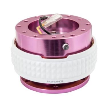 Imagem de NRG Innovations Kit adaptador de liberação rápida para volante de corrida NRG-SRK-210PK-GL Gen 2.1 Corpo/Anel pirâmide que brilha no escuro, padrões de parafusos de 6 x 70 e 6 x 74 mm