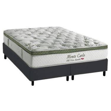 Imagem de Cama Box Casal Bipartida com Colchão Herval Monte Carlo Molas Ensacada