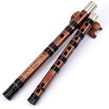 Imagem de Flauta de bambu tocando flauta baixo flauta transversal instrumento musical chinês Dizi (cor: D)
