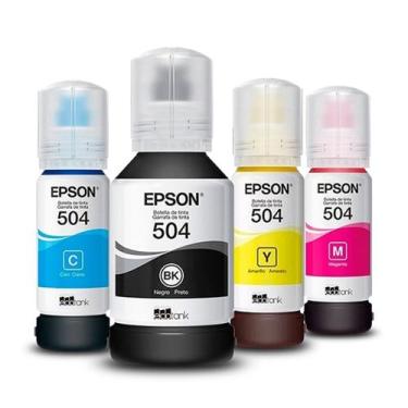 Imagem de Kit 4 Refil Tinta T504 L4160 REF-EPS168 - T504.EP.EC0