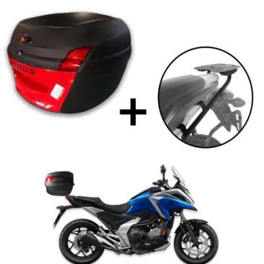 Imagem de Baú 34 litros Awa Proos com Bagageiro para NC 700 750X 2013-2015, Verm