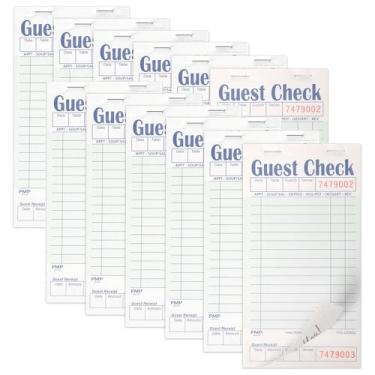 Imagem de FMP Brands Pacote com 60 verificações de convidados para servidores, blocos de notas de servidor, verde claro, bloco de notas de garçonete, blocos de papel para pedidos de restaurante 50 folhas/livro