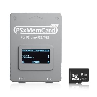 Imagem de Cartão de memória BITFUNX PSXMemcard Gen2 com cartão microSD de 8GB