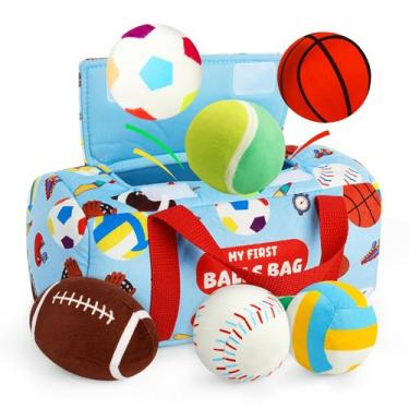 Imagem de Bolas esportivas sensoriais Vanmor para crianças pequenas com bolsa de