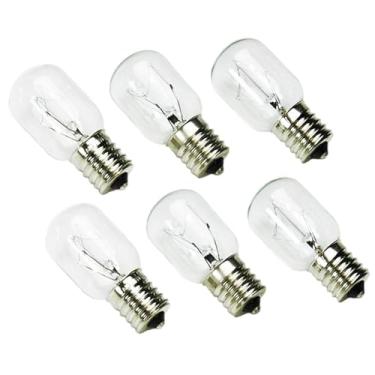 Imagem de 8206232A Whirlpool Lâmpada de micro-ondas, pacote com 6 peças de reposição de forno de micro-ondas E17 40w 125v para micro-ondas, ajuste exato para micro-ondas Whirlpool Maytag, lâmpada de lava