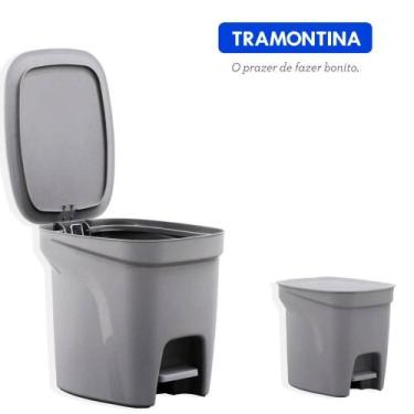 Imagem de Lixeira Cesto Para Banheiro Cozinha Escritorio Grande Com Pedal 7 Litr