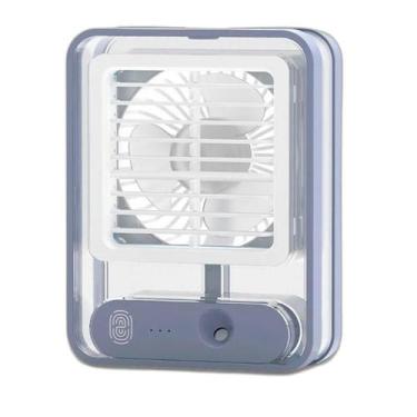 Imagem de Mini Vent. Ar Gelado Umid. Luz Led Portátil 3 Vel. - Relet