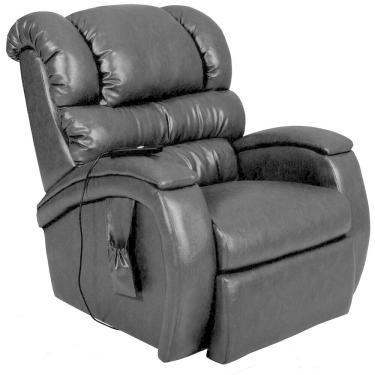 Imagem de Poltrona Do Papai Reclinável Elétrica Com Controle Biorne F05 Corano Preto Brilho - Lyam Decor