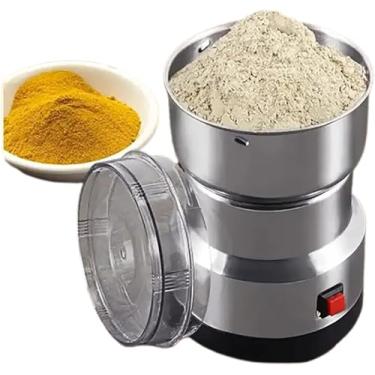 Imagem de Moinho De Grãos Elétrico 300g Moedor De Grãos De Aço Inoxidável, Moedor De Pedra De Motor Comercial De Grãos, Máquina De Farinha De Baunilha Moedor De Grãos De Alta Aço Inoxidável Para Moag