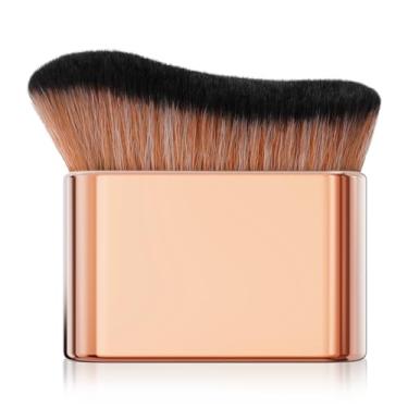 Imagem de docolor Escova de aplicação autobronzeadora, cabelo sintético com alça de ouro rosa