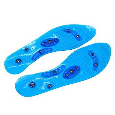 Imagem de Palmilha Magnética para Massagem, Alívio de Dores e Estresse, Terapia de Pontos de Pressão, Azul