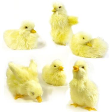 Imagem de Basuo-9Q Pacote Com 6 Bonecos Realistas De Pato Peludo, Patinho Pelúcia Realista, Animais Fazenda Primavera, Decoração Festa Páscoa Em Casa, Presente Colecionável, Acessórios Para Fotografia, Amarel