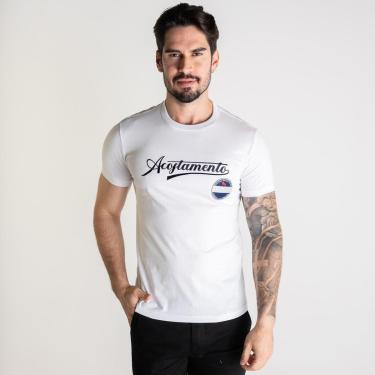 Imagem de Camiseta Acostamento Premium Clothin Branca-Masculino