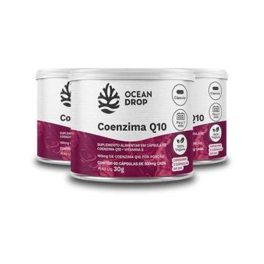 Imagem de Kit 3 Coenzima Q10 + Vitamina E Ocean Drop 60 Cápsulas