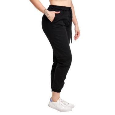 Imagem de Calça Jogger Plus Size Sarja Feminina Skinny Com Punho S01plus - Wooks