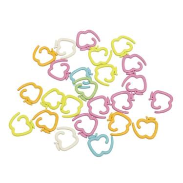 Imagem de Pssopp Marcadores de Costura de Metal 24pcs, Segurança Prática e Versátil e Segurança de Travamento de crochê de crochê para Costurar Suprimentos de crochê (Frutas coloridas em forma de fruta)