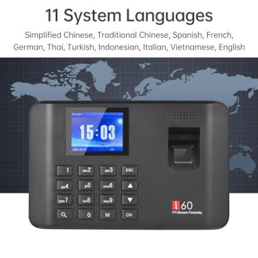 Imagem de Máquina de Atendimento de Senha de Impressão Digital Biométrica Com Uma Função de Cartão de Identificação de Voz de Voz LCD de 2,4 Polegadas LCD (US-1)