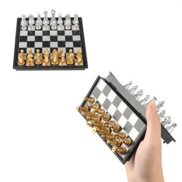 Imagem de Conjunto De Jogo De Tabuleiro De Xadrez Magnético Mini Portátil Clássi