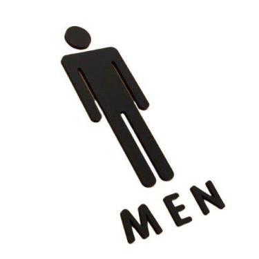 Imagem de Placa de sinalização de banheiro feminino, masculino e unissex para pa