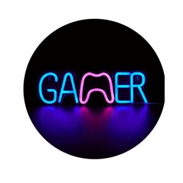 Imagem de painel led neon gamer - 36cm - NoBrand