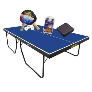 Imagem de MESA PING PONG MDF 25MM KLOPF 1090 + KIT 5055 + Rede 5034 + Capa Slim