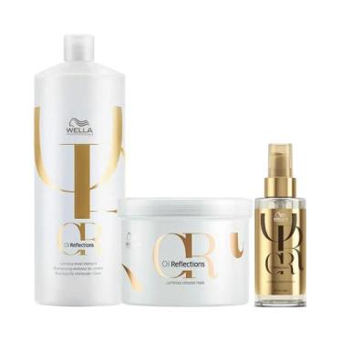 Imagem de Wella Oil Reflections Sh 1000ml + Masc 500ml + Oleo 100ml - Wella prof