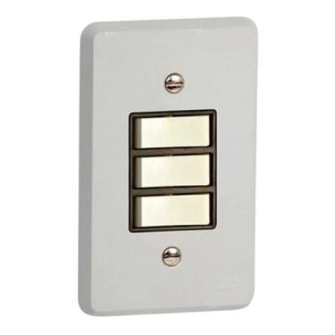 Imagem de Interruptor Simples Horizontal 10a/250v Cinza Pial