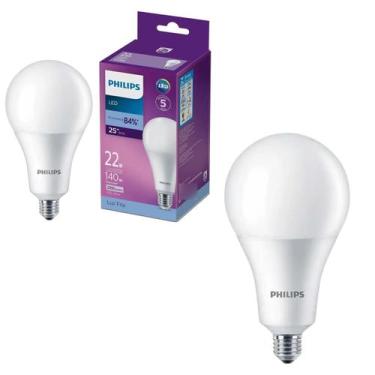 Imagem de 2 Lâmpada Led Bulbo 22w Bivolt A97 E27 6500k Philips 2300lm