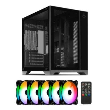 Imagem de Gabinete Gamer Mancer CV100, Mid-T, Lateral De Vidro, Preto, MCR-CV100