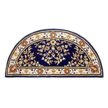 Imagem de Minuteman International Azul, 142 x 66 cm Tapete Oriental Meio Redondo