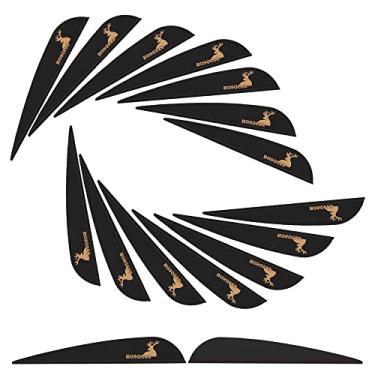 Imagem de Pacote com 60 palhetas de tiro com arco de 7,6 cm em forma de gota, palhetas de plástico para flechas e parafusos de besta DIY