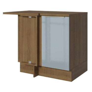 Imagem de Balcão De Canto 1PTA Rustic/Cinza Lux Madesa Rustic/Cinza