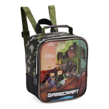 Imagem de Lancheira Termica Escolar Menino Infantil Minecraft Denlex