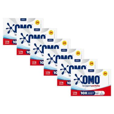 Imagem de Kit 6 Lava-Roupas em Pó Omo Lavagem Perfeita 1,6kg