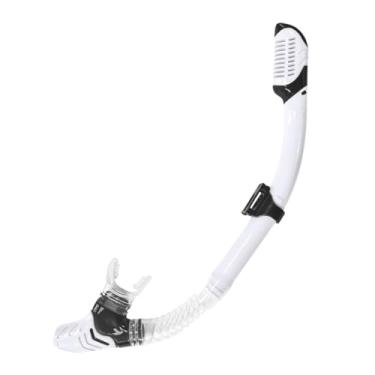 Imagem de simhoa Snorkel seco para mergulho com válvula de purga de substituição Snorkel prático para treinamento de natação Snorkels para mergulho livre para esportes, Branco
